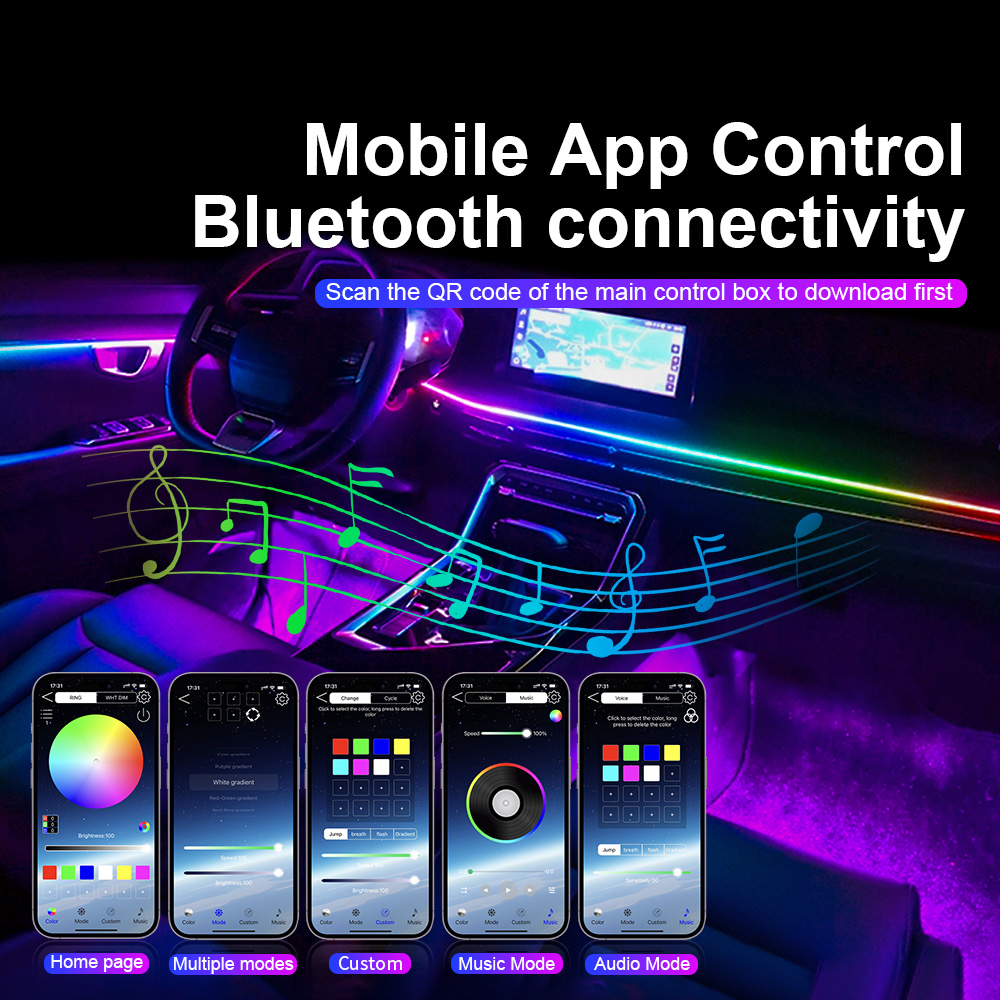 Universal Led Car Ambient Ligh - Ambient Led Strip 评论和价格